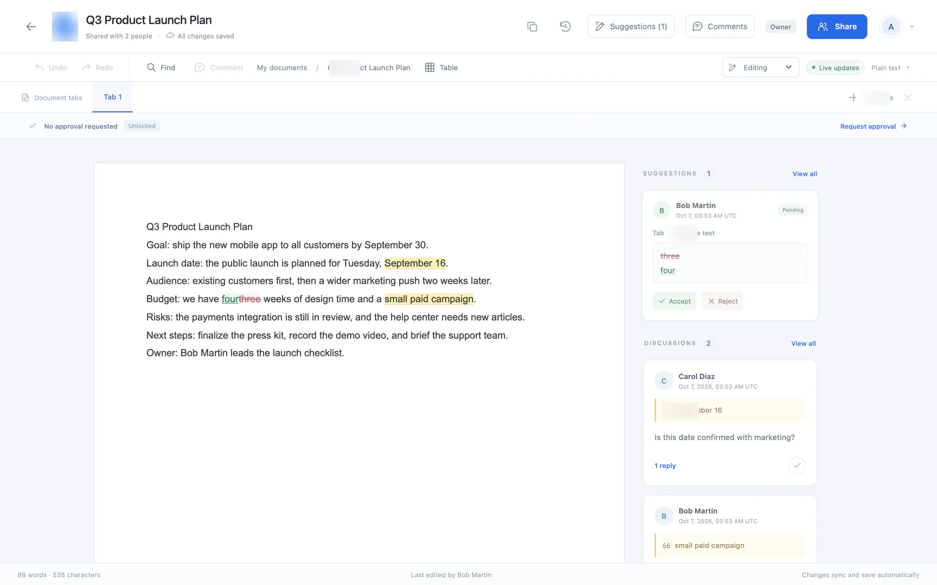 GPT-6 Astra, document editor build 1