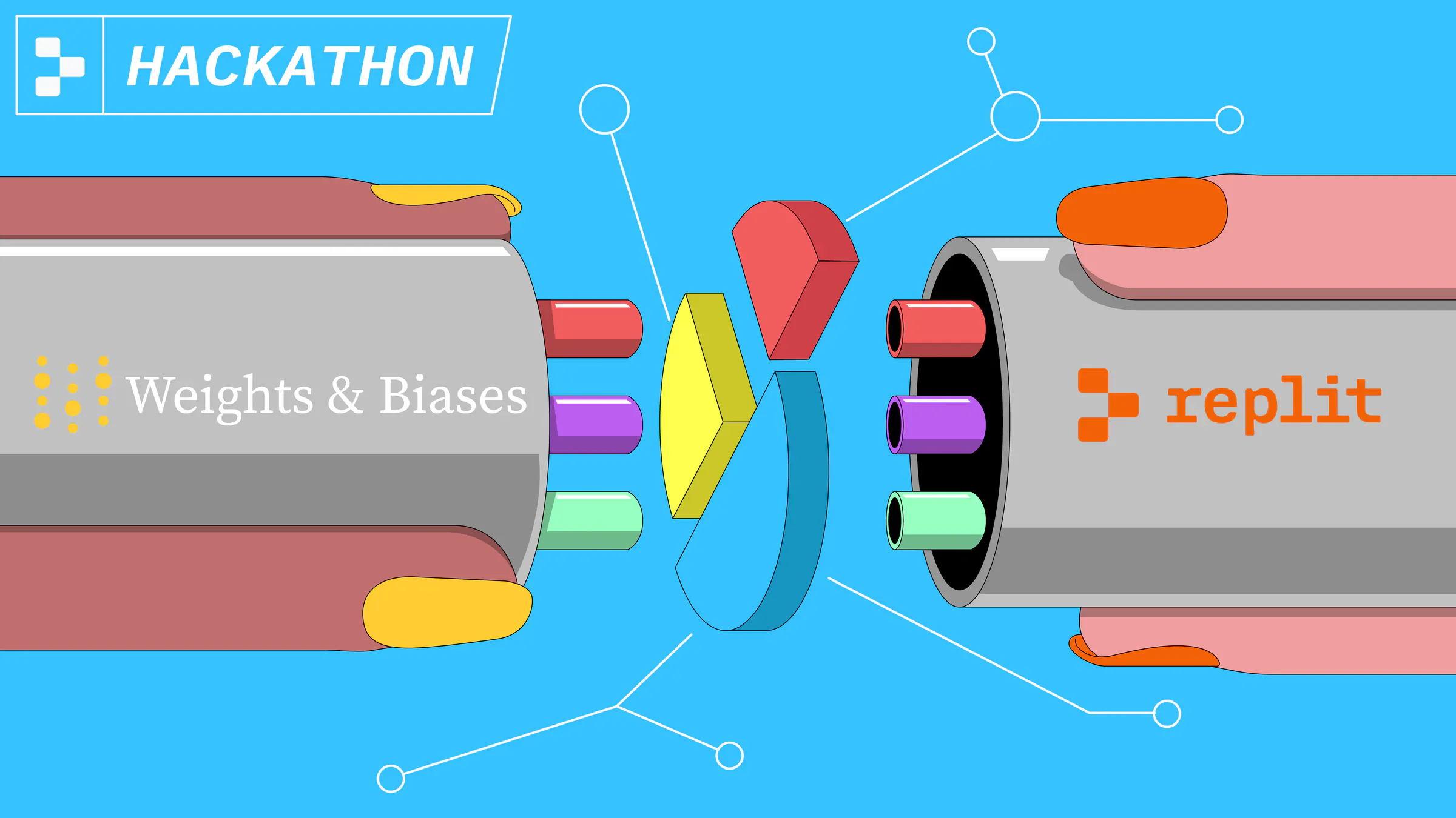 Cover artwork for the article “Replit x Weights & Biases Machine Learning Hackathon Winners”.