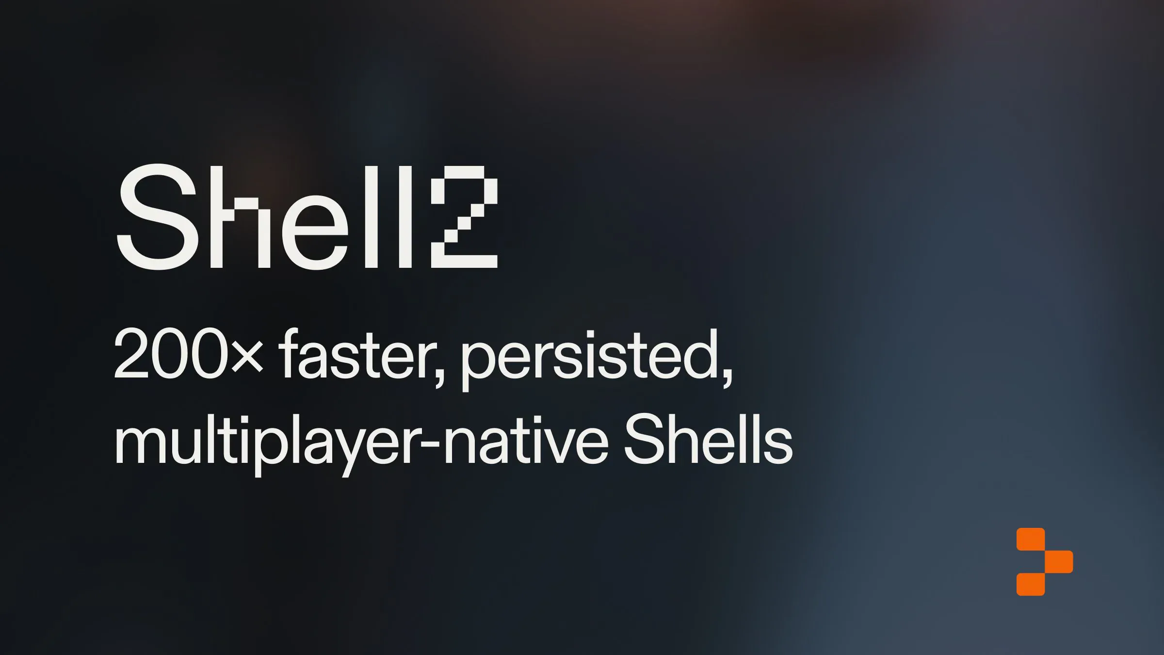 Cover artwork for the article “Shell2: 200× faster, persisted, multiplayer-native Shells”.