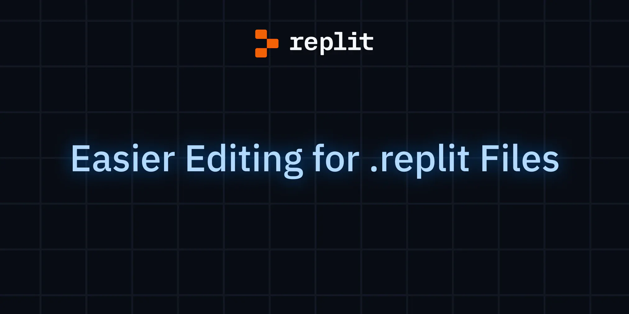 Cover artwork for the article “Easier Editing for .replit Files”.