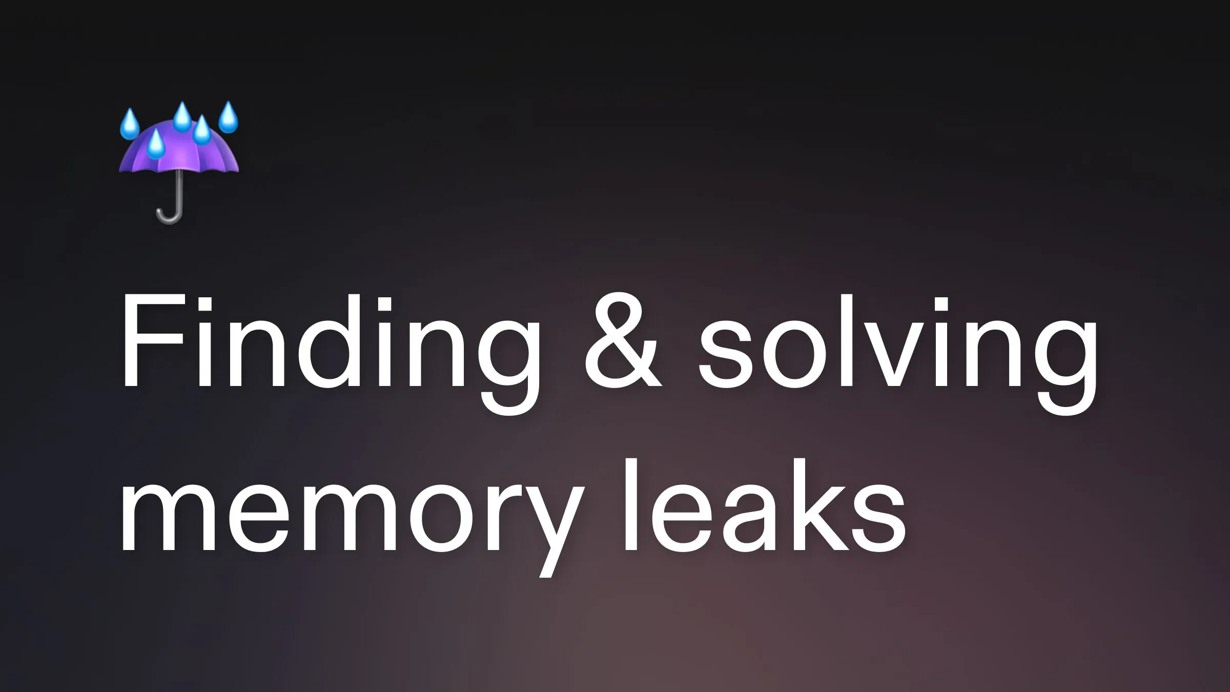 Cover artwork for the article “So you suspect you have a memory leak...”.