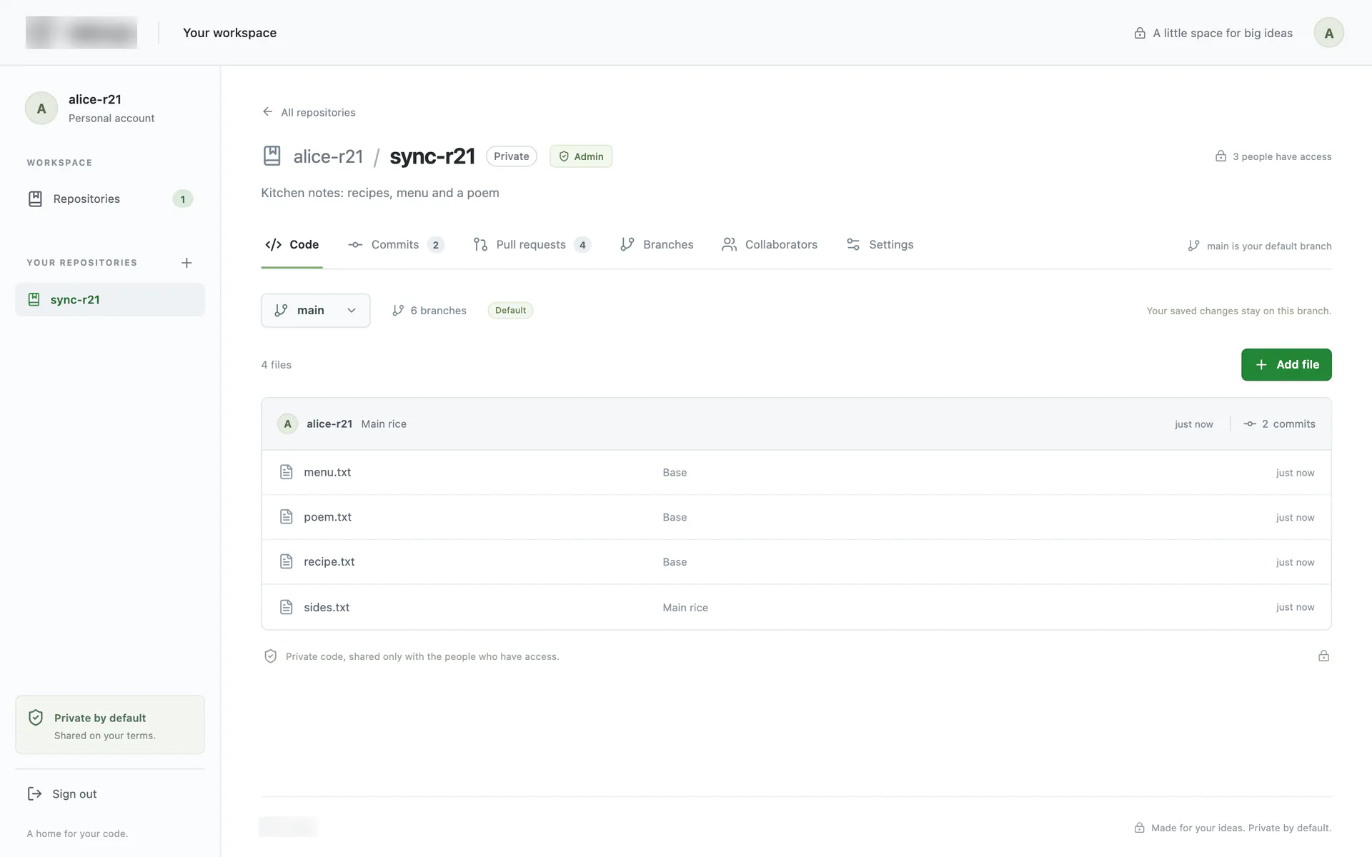 GPT-6 Astra, code-hosting product build 4