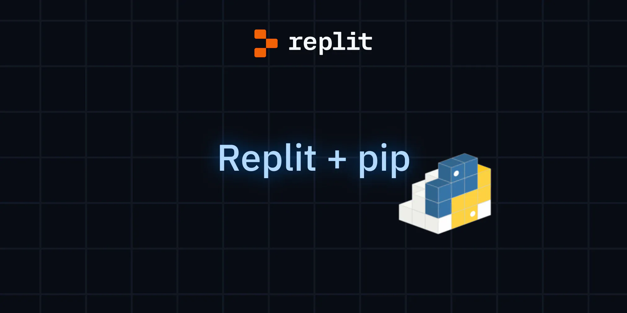 Cover artwork for the article “Replit + pip”.