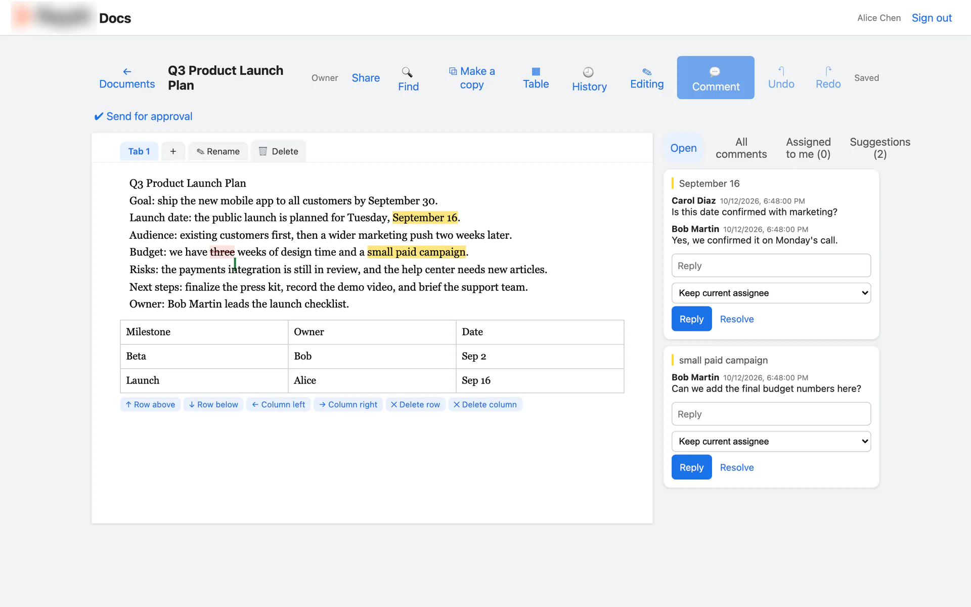Sonnet 5.5, document editor build 2