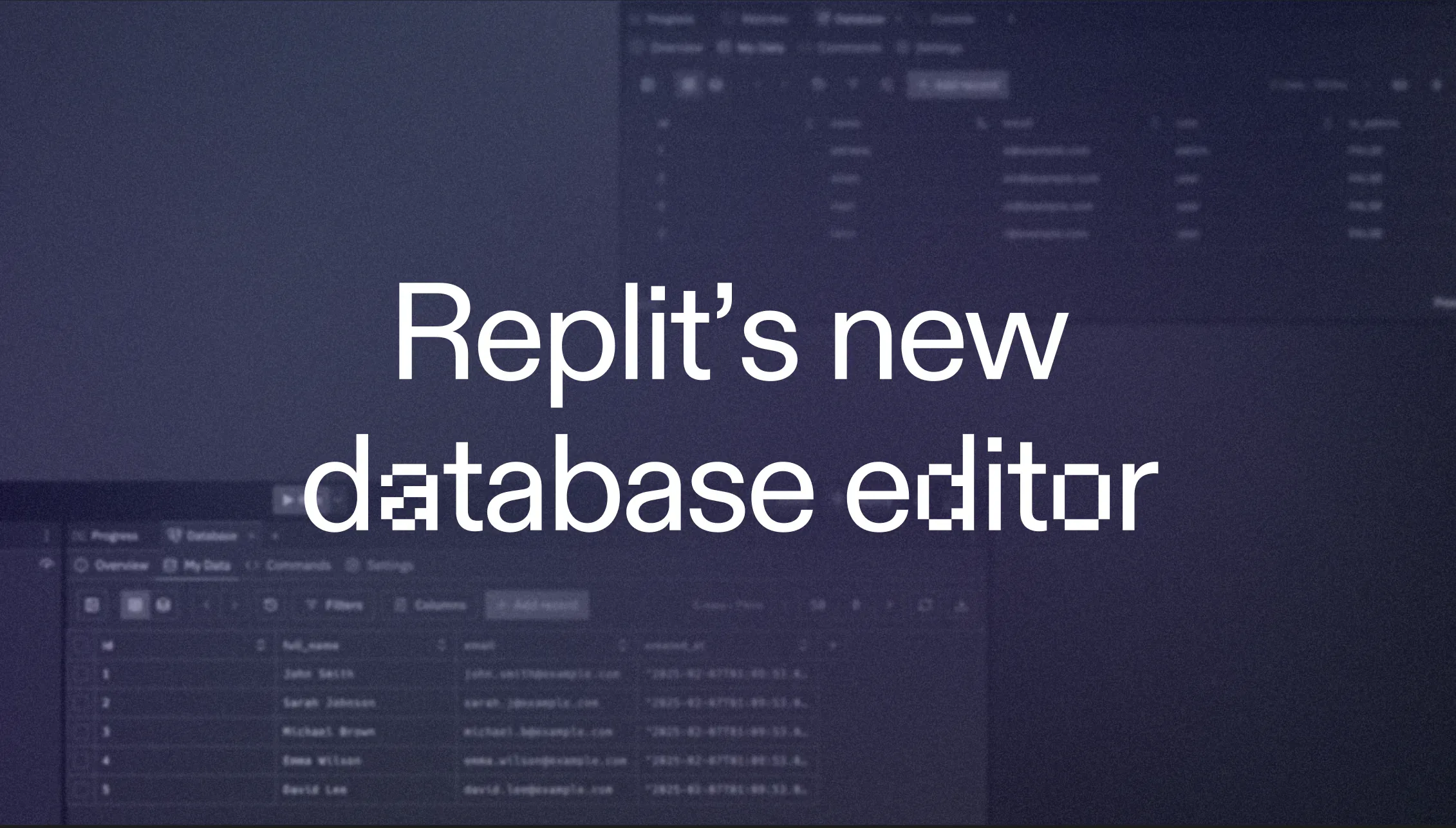 Cover artwork for the article “Replit's All-new Database Editor”.